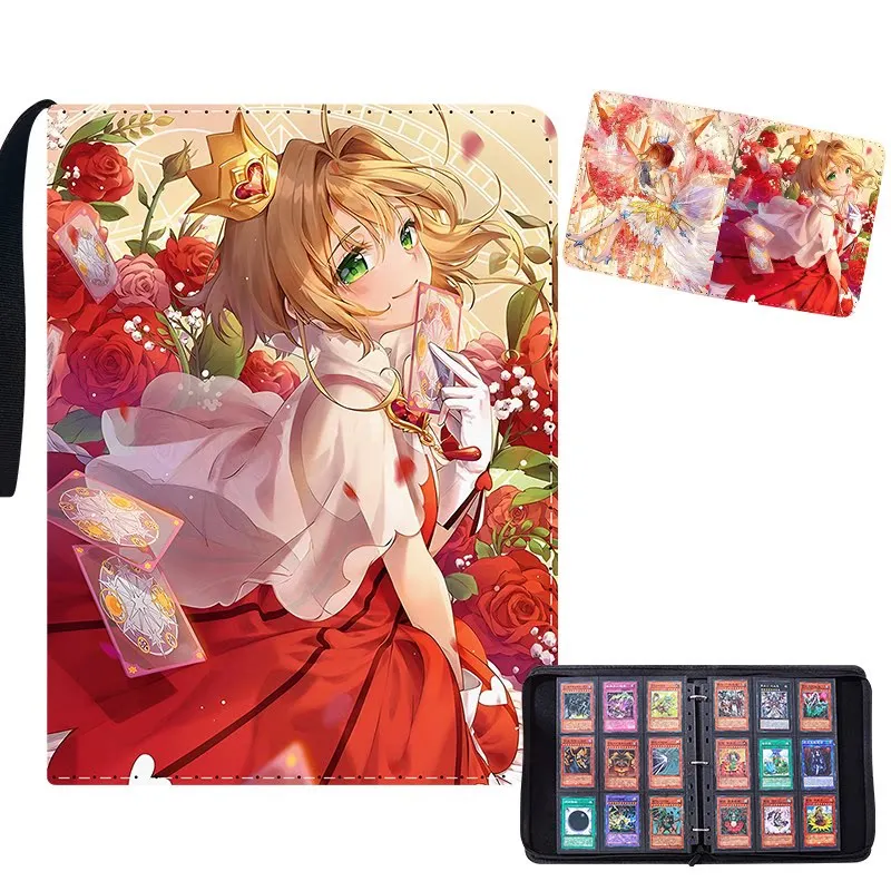 400pcs/900pcs Sailor Moon Card Album Book Folder 4/9 Card Slots Collections Zipper Double Pocket Zipper Card Binder Holder