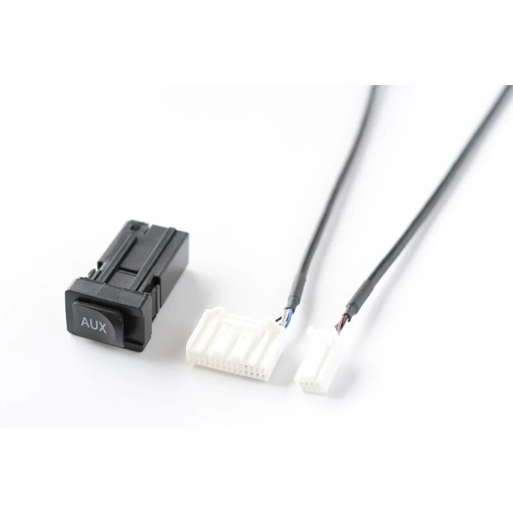 Car AUX Audio Interface Panel with 28 PIN Connector Compatible with For Toyota 2009+ Dashboard Installation Ready
