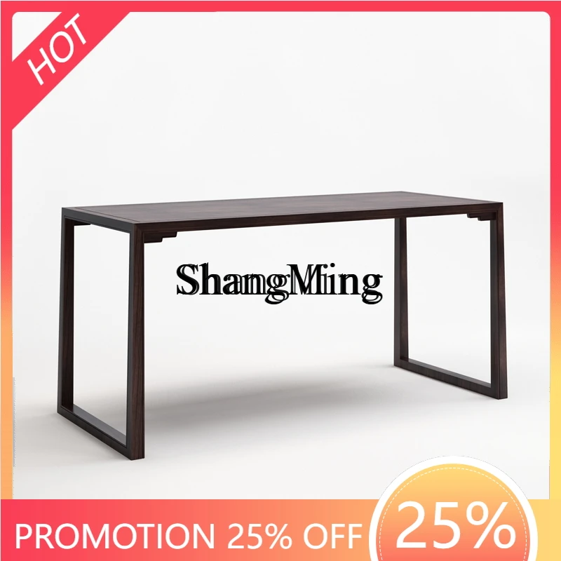 

ZYY продвинутый изысканный новый китайский чайный столик из цельного дерева, простой прямоугольный чайный столик в стиле дзен, цветной чайный столик, минималистичный кунг-фу