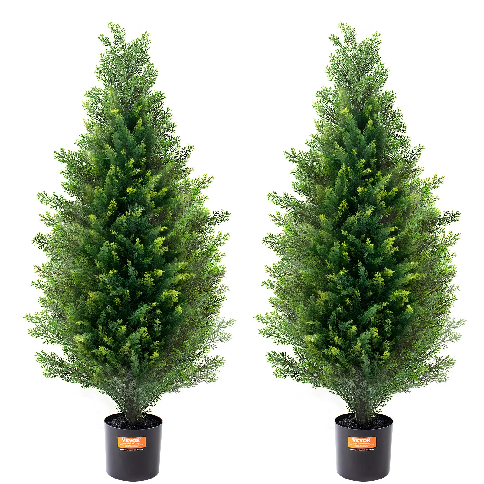 

2 Pack 3ft Artificial Cedar Topiary Tree Faux Plant UV Home Decor In/Outdoor