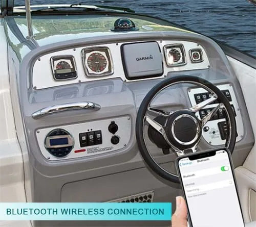 مقاوم للماء الرقمية البحرية مشغل MP3 استقبال الصوت راديو الغولف البحرية للقوارب العرض البحري الأساسي #5