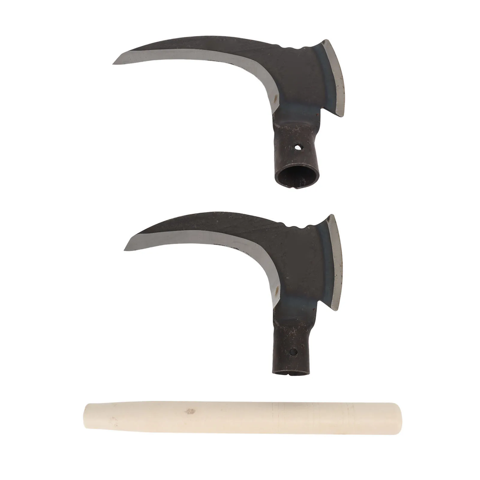 Handheld Sickle High Manganese Steel Double Scythe Multifunctional Mowing Cutting Trees Double Sickle for Gardening Tools
