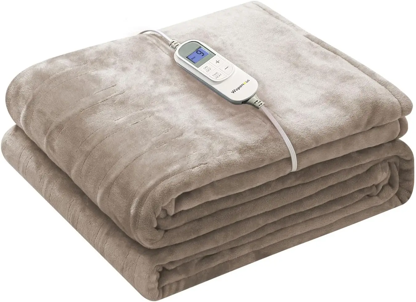 

Full Size Electric Heated Blanket 72x84 Inches with 10 Heat Levels & 12-Hour Timer, Machine Washable Flannel