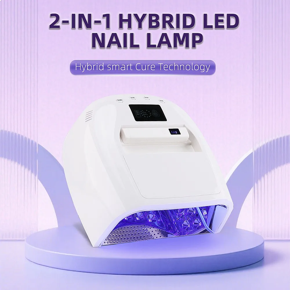 New Product Portable 128W Cordless 2-in-1 Nail Lamp Mini Flash Cure UV Led Dryer Uv Light for Nails Dryer for Gel Rechargeable