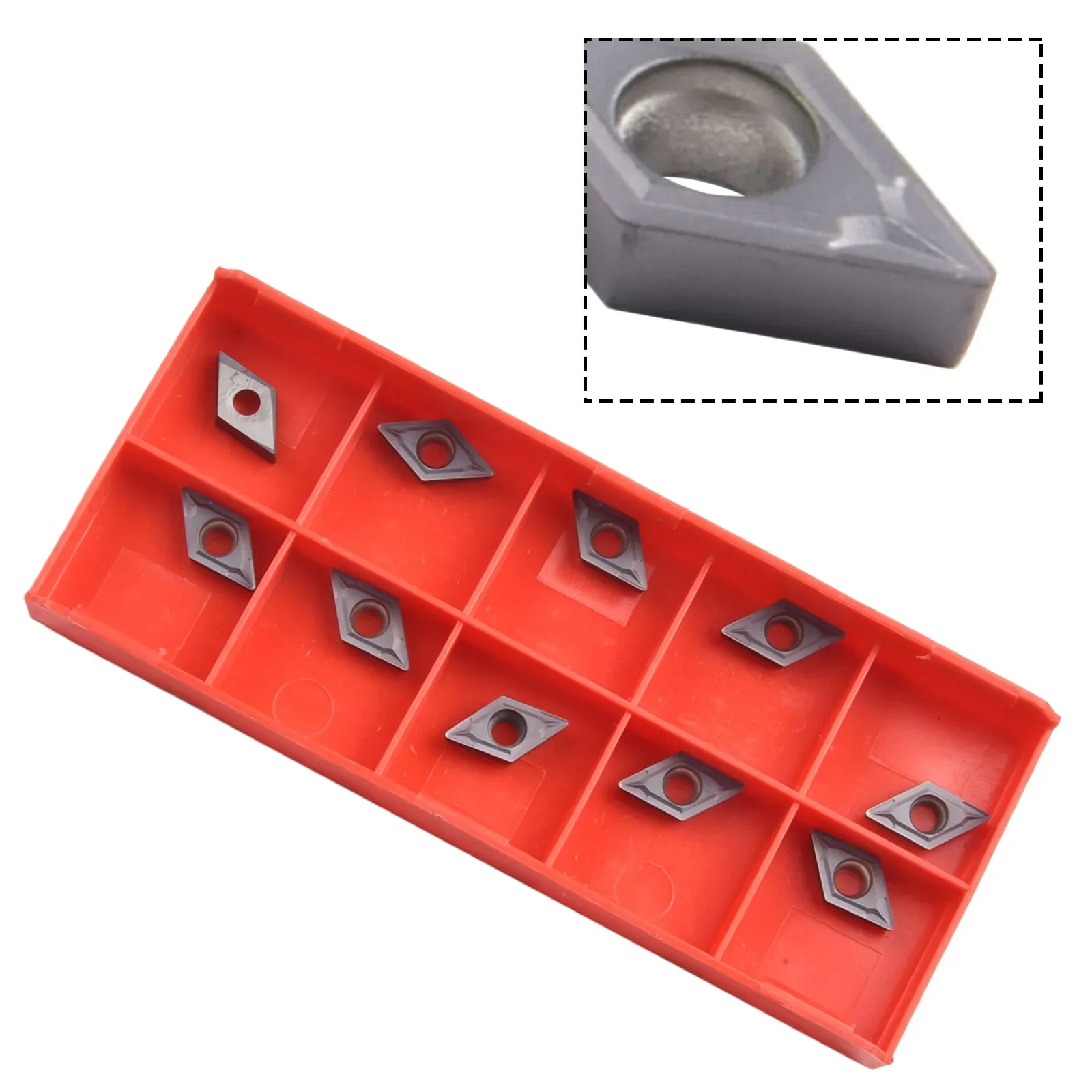 

10PCS DCMT21.51 DCMT070204 VP15TF Carbide Inserts Turning Insert Internal Turning Tools For CNC Lathe Turning Tool Holder