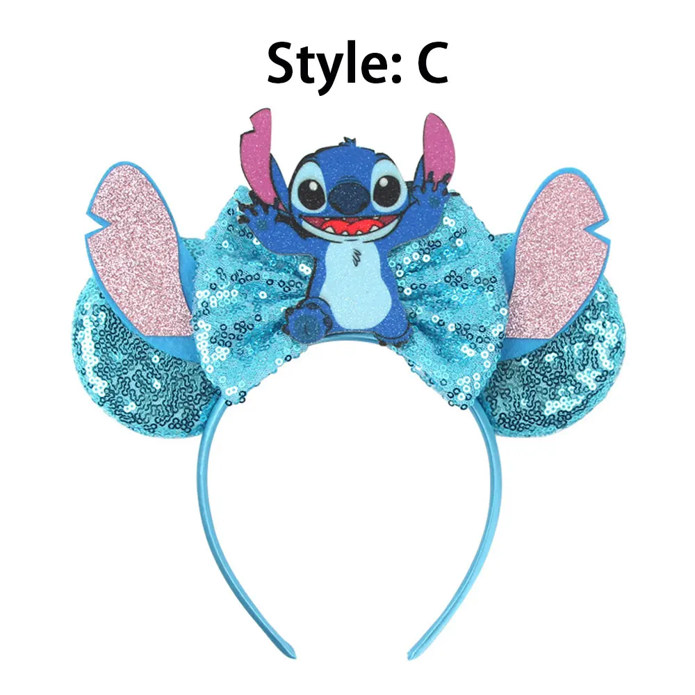 Opaska na głowę z uszami Myszki Miki Disneya, damska opaska idealna na święta Bożego Narodzenia, wykwintne akcesoria do włosów, dekoracja na imprezę.