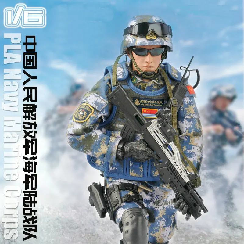 1/6 Scale Soldier Toys Set 30CM PLA Navy Marine Corps Toy Soldier Action Figure Army Men Model Playset Christmas Gift For Boys