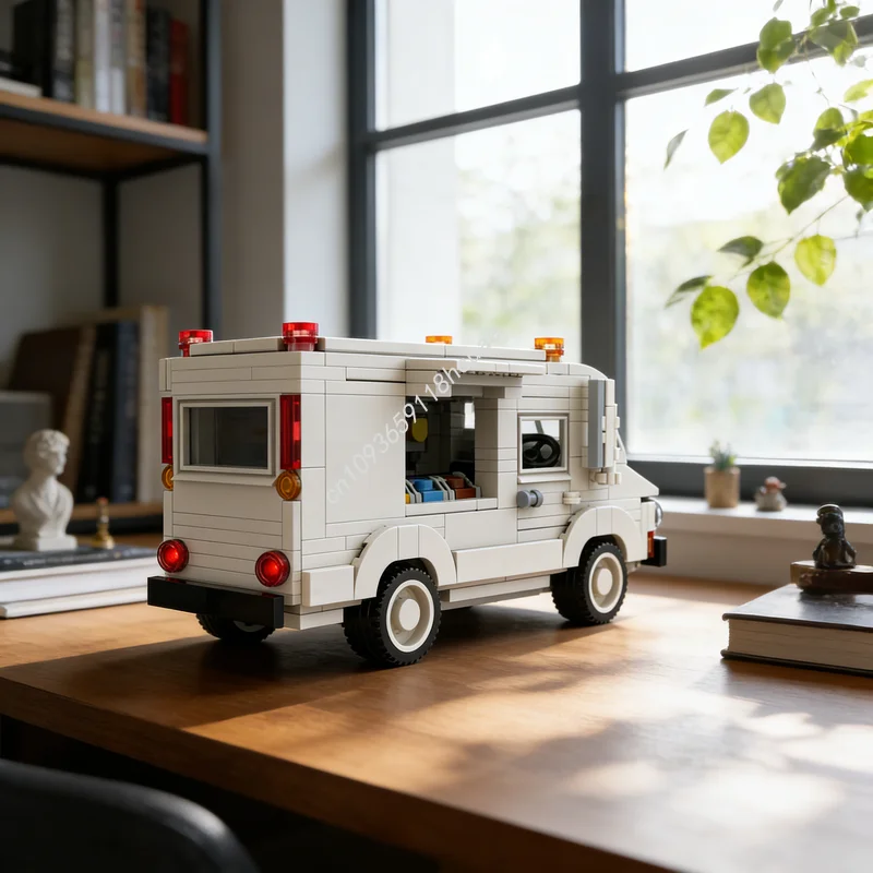 

373 детали MOC Конструктор «Мороженица» (модель городской техники), развивающая игрушка для сборки, идея для креативного рождественского подарка, обучающая