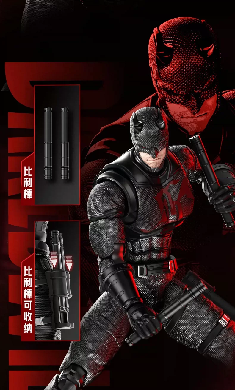 BLOKEES Authentische Marvel-Bausteine, Beyond Edition Daredevil, bewegliche Figur, zusammengebautes Modell, Figuren, Spielzeug, Geschenke – Detail 13