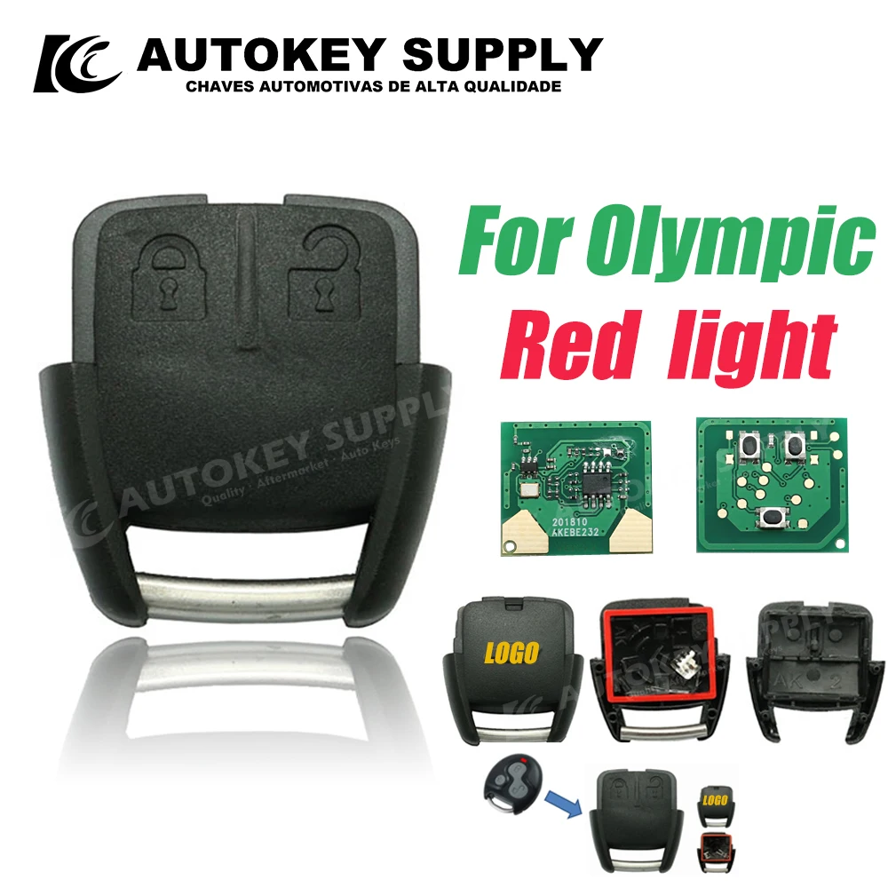 

For Chevrolet Olympus Red/Blue Led 2 Buttons Remote Key Autokeysupply