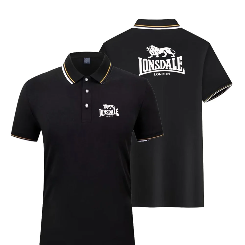 

Summer casual lapel short sleeved men's polo shirt workwear t-shirt LONSDALE team motorcycle racing suit 2026 new model