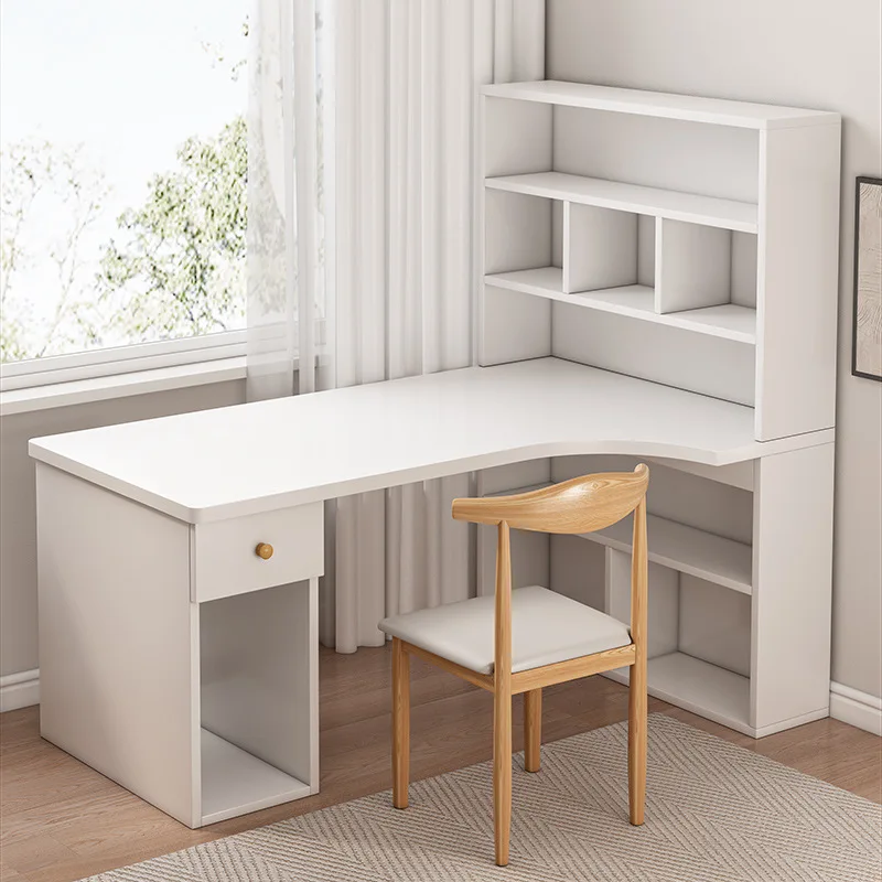 

Desk bookshelf combination L-shaped writing bedroom girl computer dresser makeup integrated table