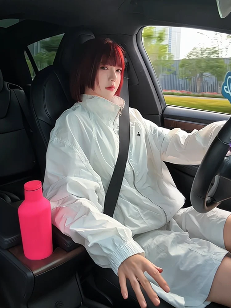 

Женский летний уличный велосипедный костюм с защитой от ультрафиолета, холодная белая кожа, комплект одежды Fast Drng UPF50, анти-УФ-защита, комплект из двух предметов