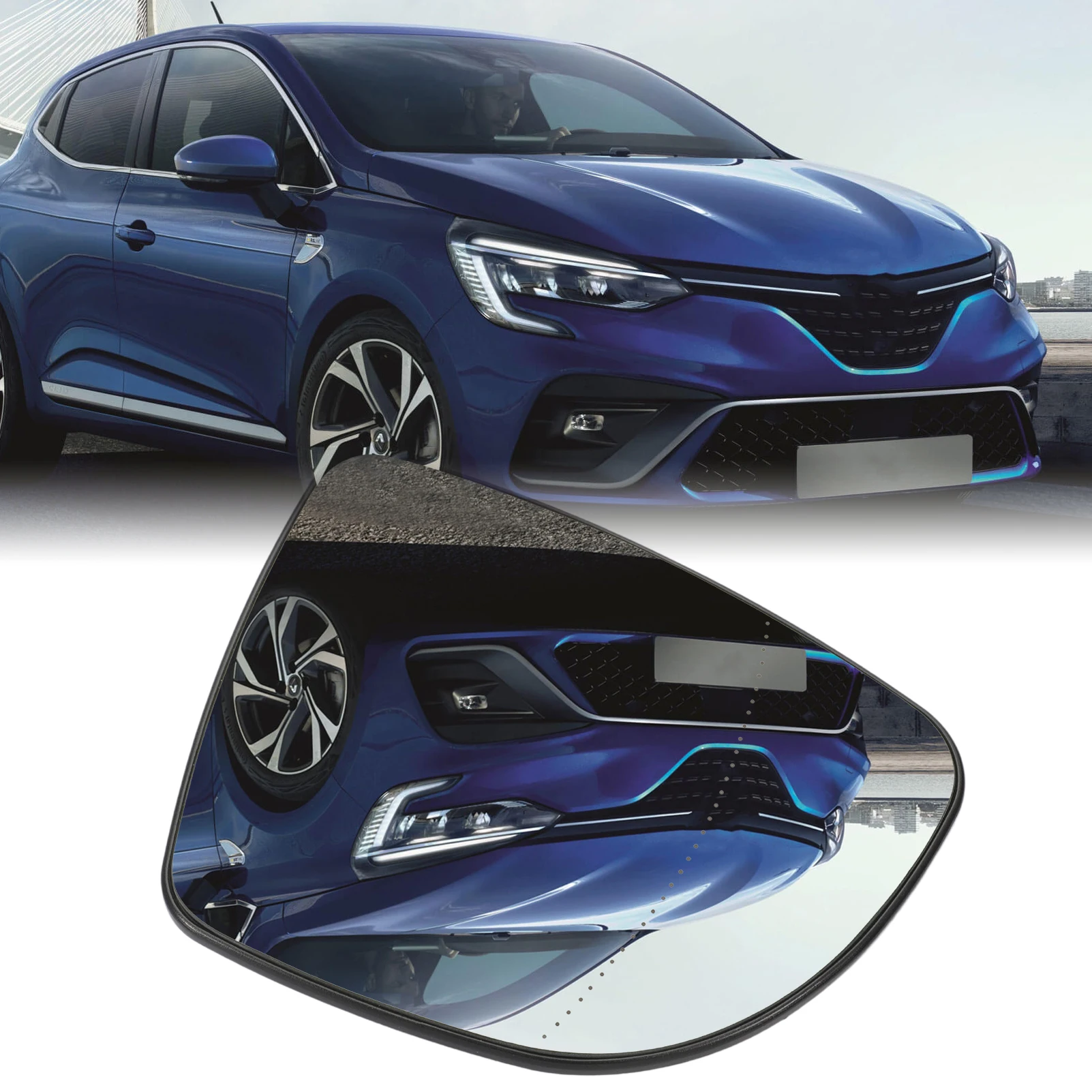 Car Right/Left Side Heated Mirror Glass 963654973R Outside Rear View Mirror Glass for RENAULT CLIO IV Side Mirror Glass