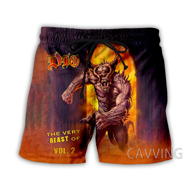DIO Rock Summer 3D Print Beach Shorts Men Women Hip Hop Oversized Surfing Board Sport Pants Swimsuits Trunks Man Clothing
