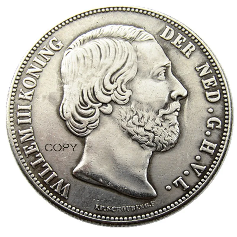 90% Silver  Netherlands,1717 3 Gulden Willem lll Copy Coin (Diameter 38mm)