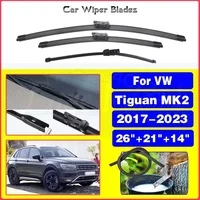 Para VW Volkswagen Tiguan MK2 2017-2023 26 ""+ 21"" + 14 ""escobillas de limpiaparabrisas delanteras y traseras accesorios cortadores 2018 2019 2020 2021 2022