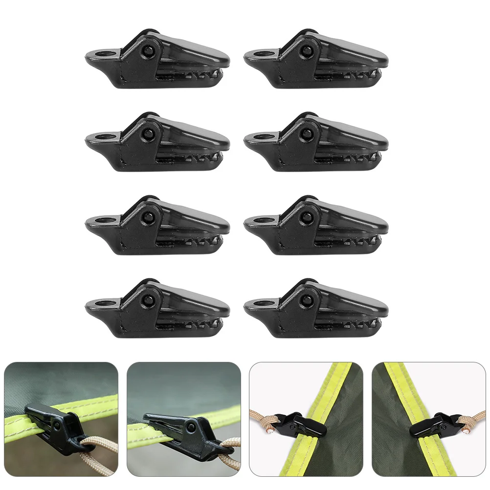 

50pcs Windproof Alligator Clips Double Layer Tent Fixing Clip Heavy Duty Tarp Clamp Cord Holder For Outdoor Camping Hiking Tent