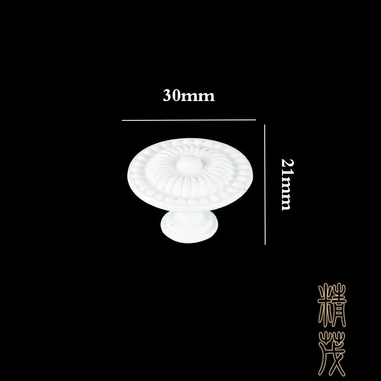 Jingmao-117 Cabinet Door Ivory White Wardrobe Cabinet Drawer Door Handle European Modern Simple Single Hole Small Handle