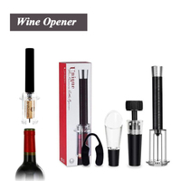 Wine Opener Air Pump Pressure Vacuum Wine Bottle Corkscrew Stainless Steel Pin Type Cork Out Tool Wine Opener Bar Accessories