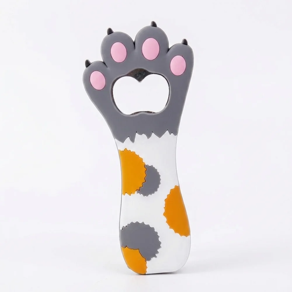 Novelty Cartoon Design Cat Paw Bottle Opener Vibrant Colors Paw Shape Fridge Magnet Opener Multifunctional Bottle Opener Home