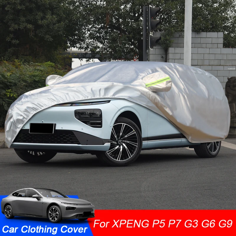 

Car Cloth Cover Rain Frost Snow Sunshade Dust Waterproof Anti-UV Cover Accessories For XPENG G3 G3i G6 G9 P5 P7 P7i 2022-2025