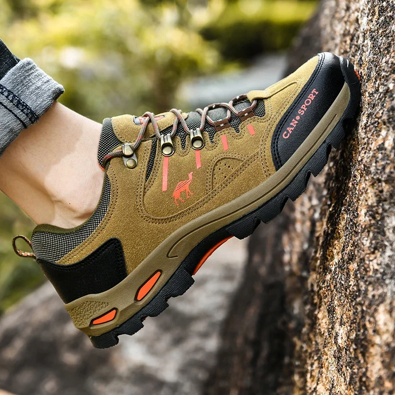 VIP Men Hiking Shoes Outdoor Mountain Boots Thick Bottom Sneakers Fashion Lace Up Trekking Shoes