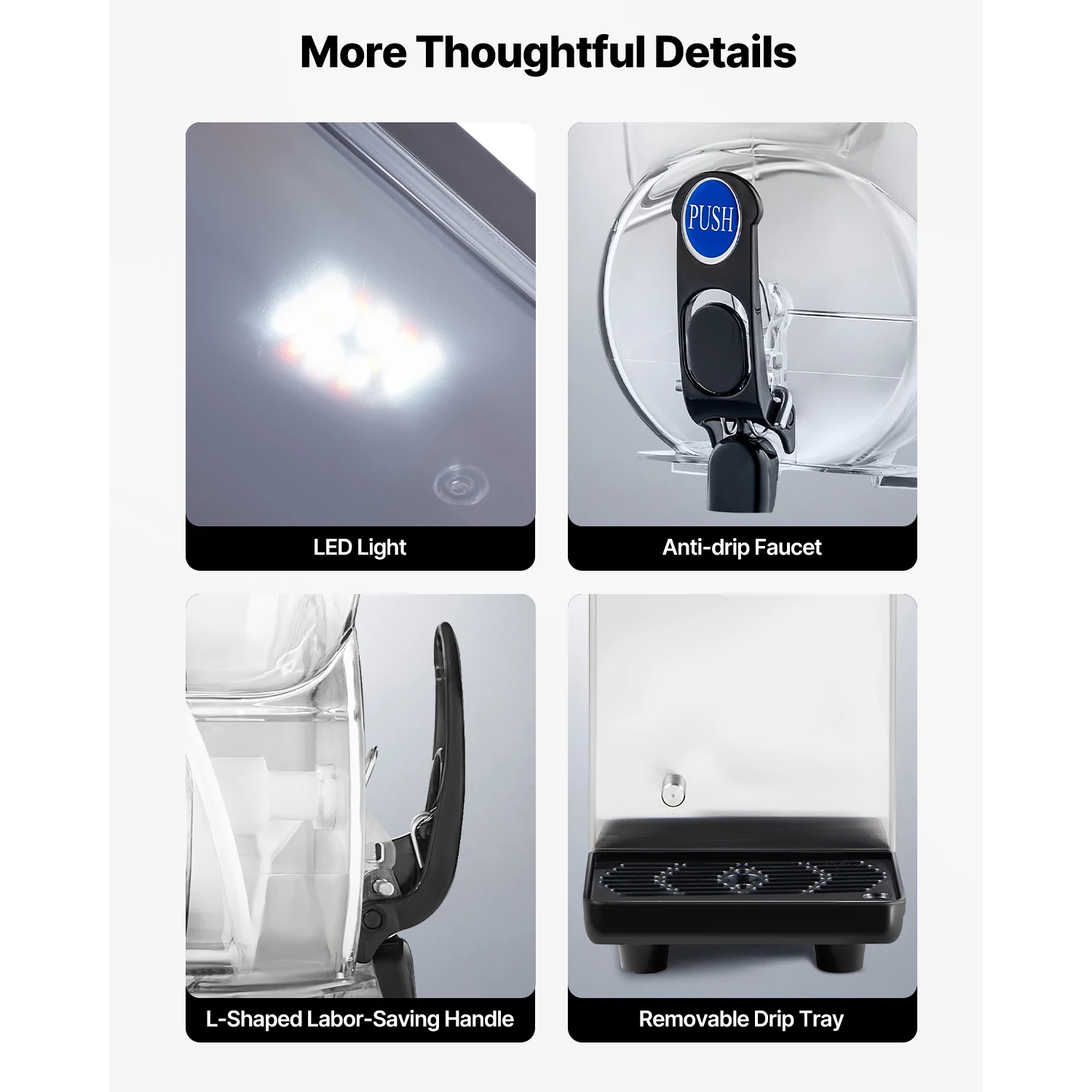 Succebuy 15L Commercial Frozen Drink Maker Single Tank Slushy Machine,Slushie Maker for Home Party Restaurants Cafe Bars