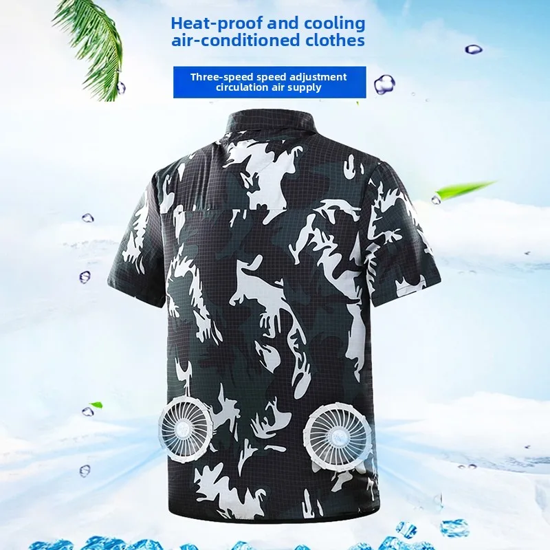 Cool Vest Wearable Cooling Fan Vests Air-conditioned Clothes 3-speed Adjustment Usb High Temperature Work Hiking Fishing Jacket