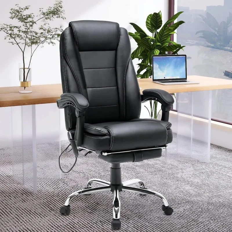 

EROMMY Swivel Reclining Executive Ergonomic Home Office Desk Chair with Retractable Footrest and 4-Point Massage for Home Office