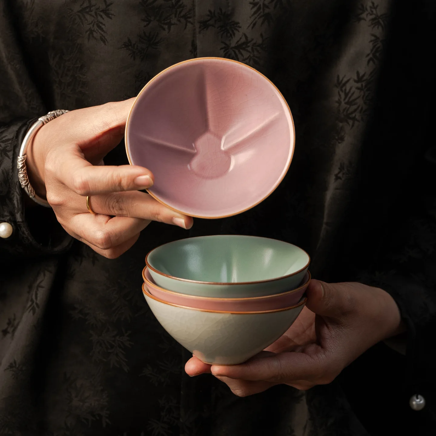 Crackle Glaze Ru Kiln Ceramic Master Cup, Personal Use Gourd-shaped Tea Cup Single Tasting Cup Kung Fu Teacup Чайная чашка