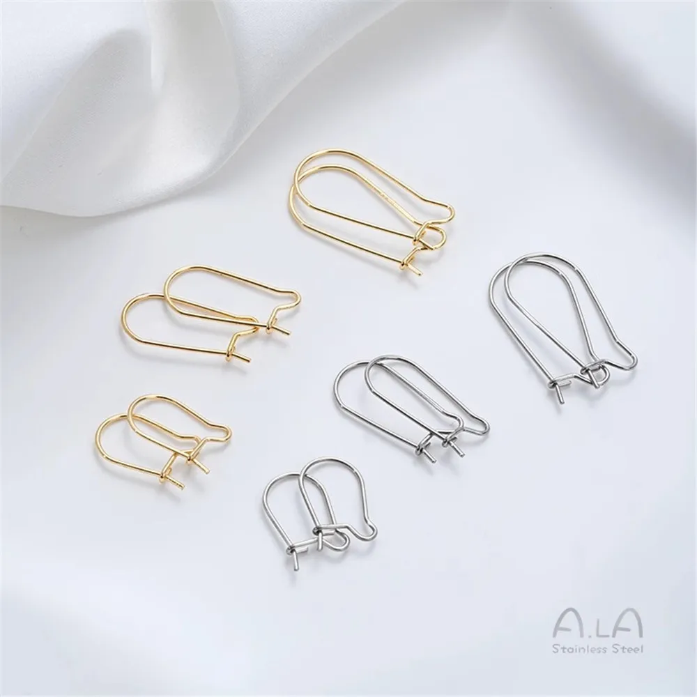 Titanium Steel Ear Buckle U-shaped Ear Hook I-shaped Rabbit Ear Earrings DIY Handmade Earrings Simple Ear Hanging Accessories