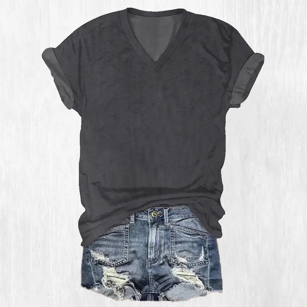 

V Neck Plain Graphic T Shirt Unisex Casual Short Sleeve Quiet Luxury Soft Breathable Tee Daily Wear Streetwear Fashion Trendy