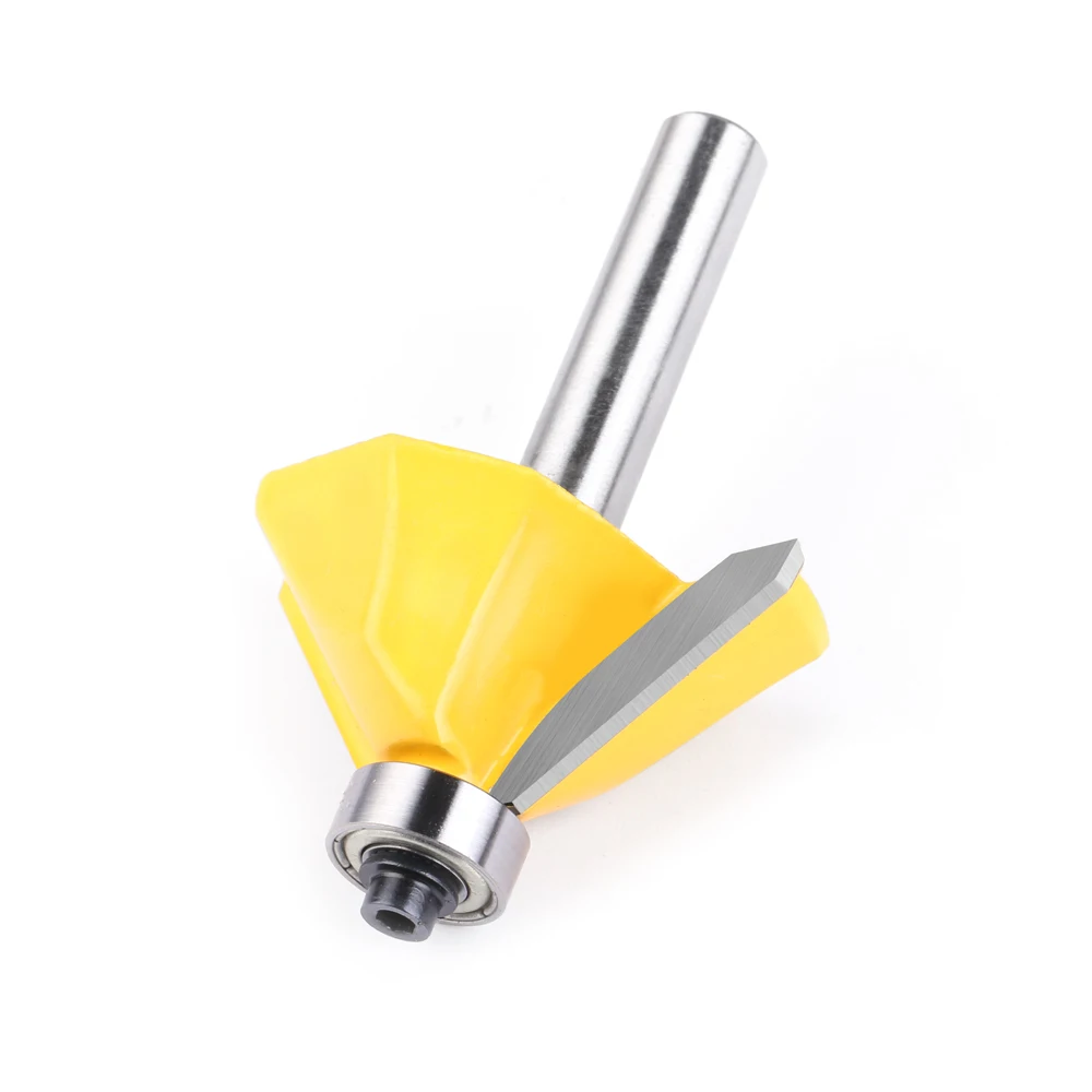 1pc 8mm Shank 45 Degree Bevel Router Bit Woodworking Milling Cutter Trimming Machine Engraving Machine Cutter Woodworking Tools