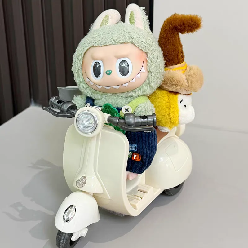Simulated Inertial Motorcycle Model For Labubu 3.0 Doll Clothes Outfit Accessories Doll Stand On Table Display Accessories