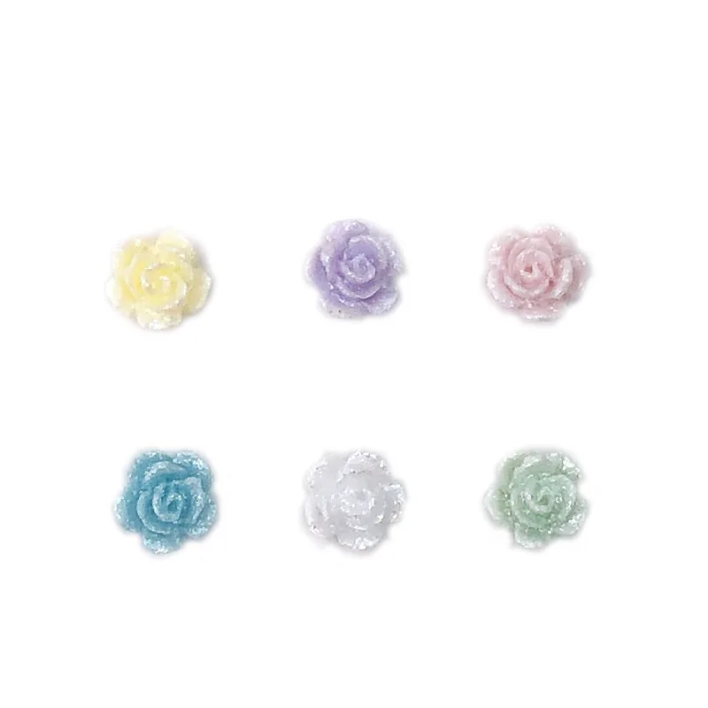 Diamantes de imitación de rosas en 3D para decoración de uñas, accesorios para manicura, manualidades, simulación de rosas, 100 piezas