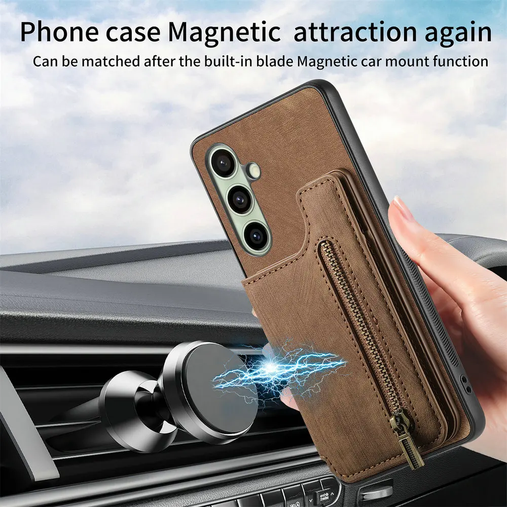 لسامسونج A07 A 17 16 26 36 A56 5G سستة محفظة جلدية المغناطيس الغطاء الخلفي لسامسونج غالاكسي A06 A16 A26 A36 A56 A07 A17 غطاء