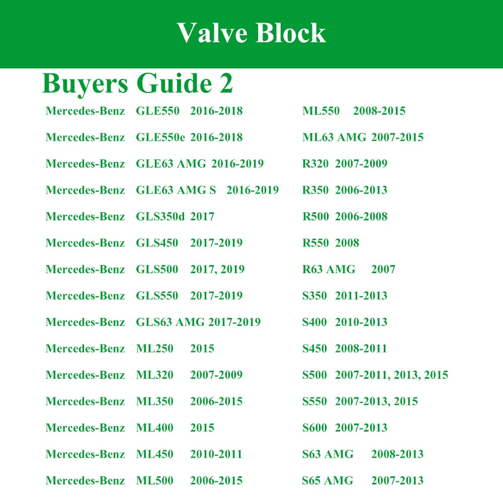 Air Suspension Solenoid Valve Block For Mercedes-Benz ML W164 W166,GLX164 X166,W221 W222 W212 W218 S212 X218 C218 W251 V251 C216