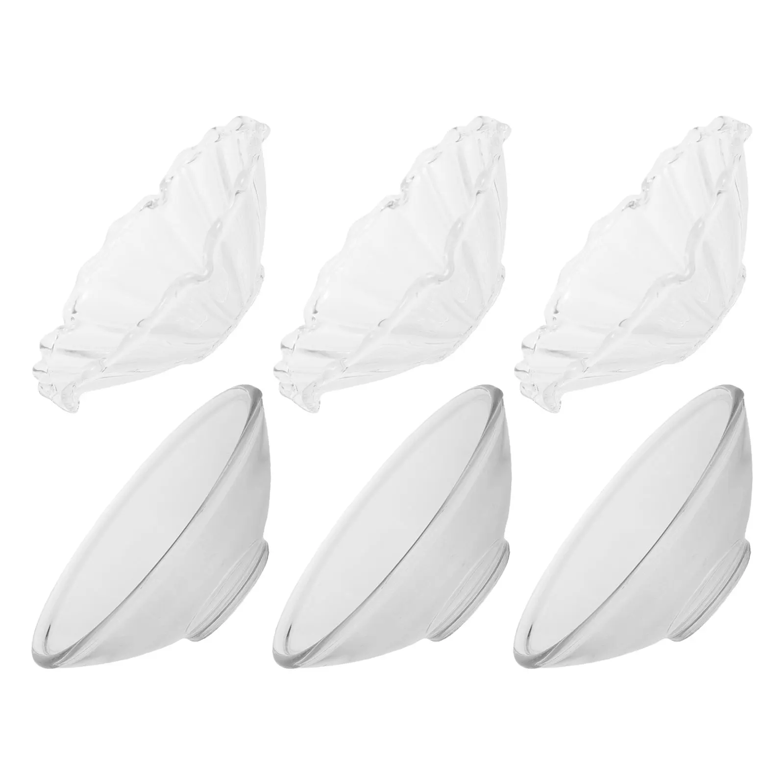 

6Pcs Wax Drip Catchers Ribbed Clear Glass Bobeches Rings for Taper Holders Wax Guard for Romantic Dinner