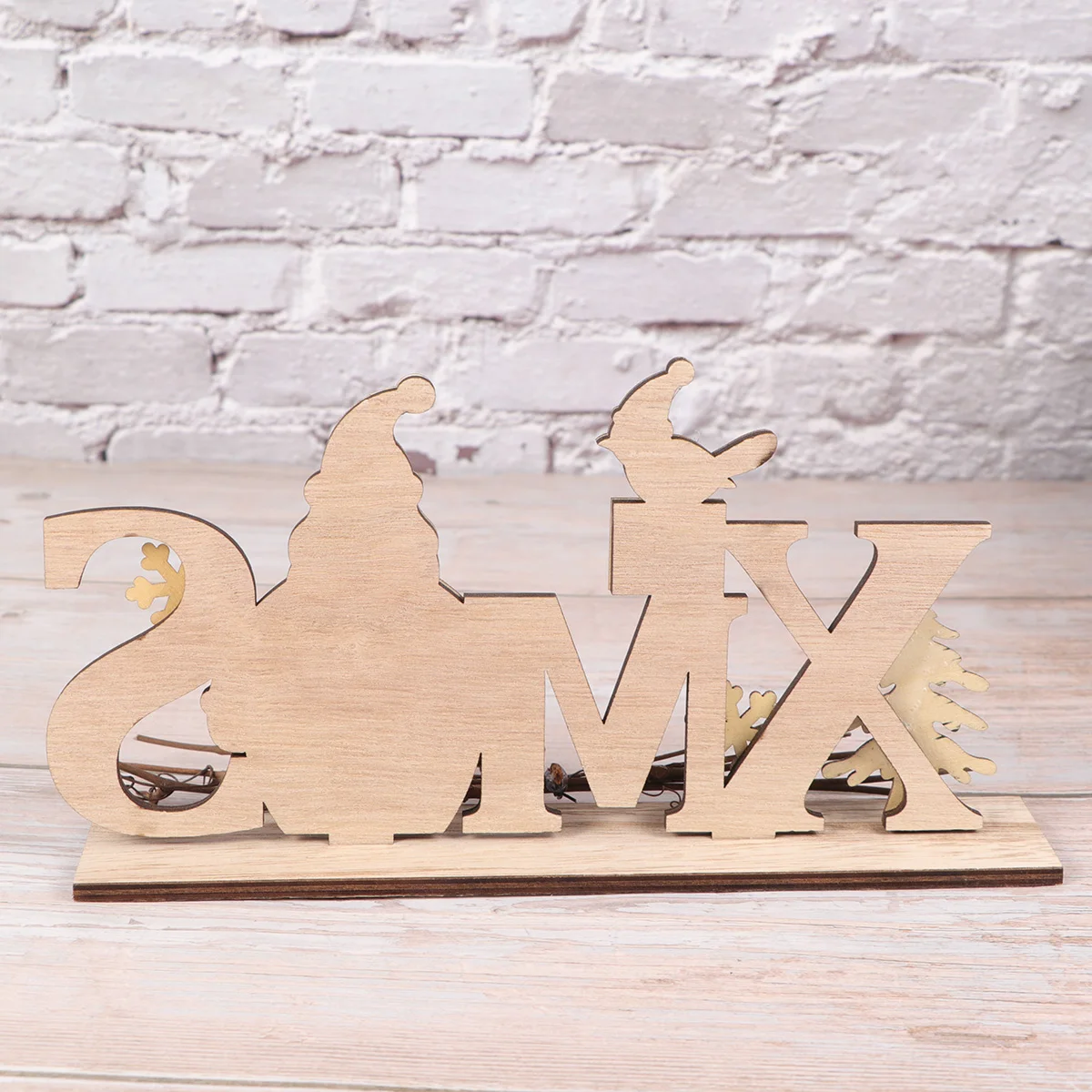 

Creative Wooden Letter Ornament Stylish DIY Decor Perfect Gift for Friends Increase Joyful Festival Vibe Wooden Letter Ornament