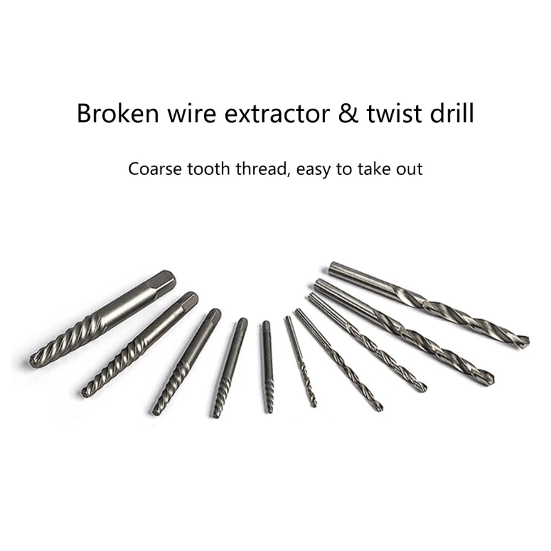 28Pcs Screw Extractors Nut Splitter Cracker Impact Nut Removal Drill Bit Extractor Tool For Damaged Screws