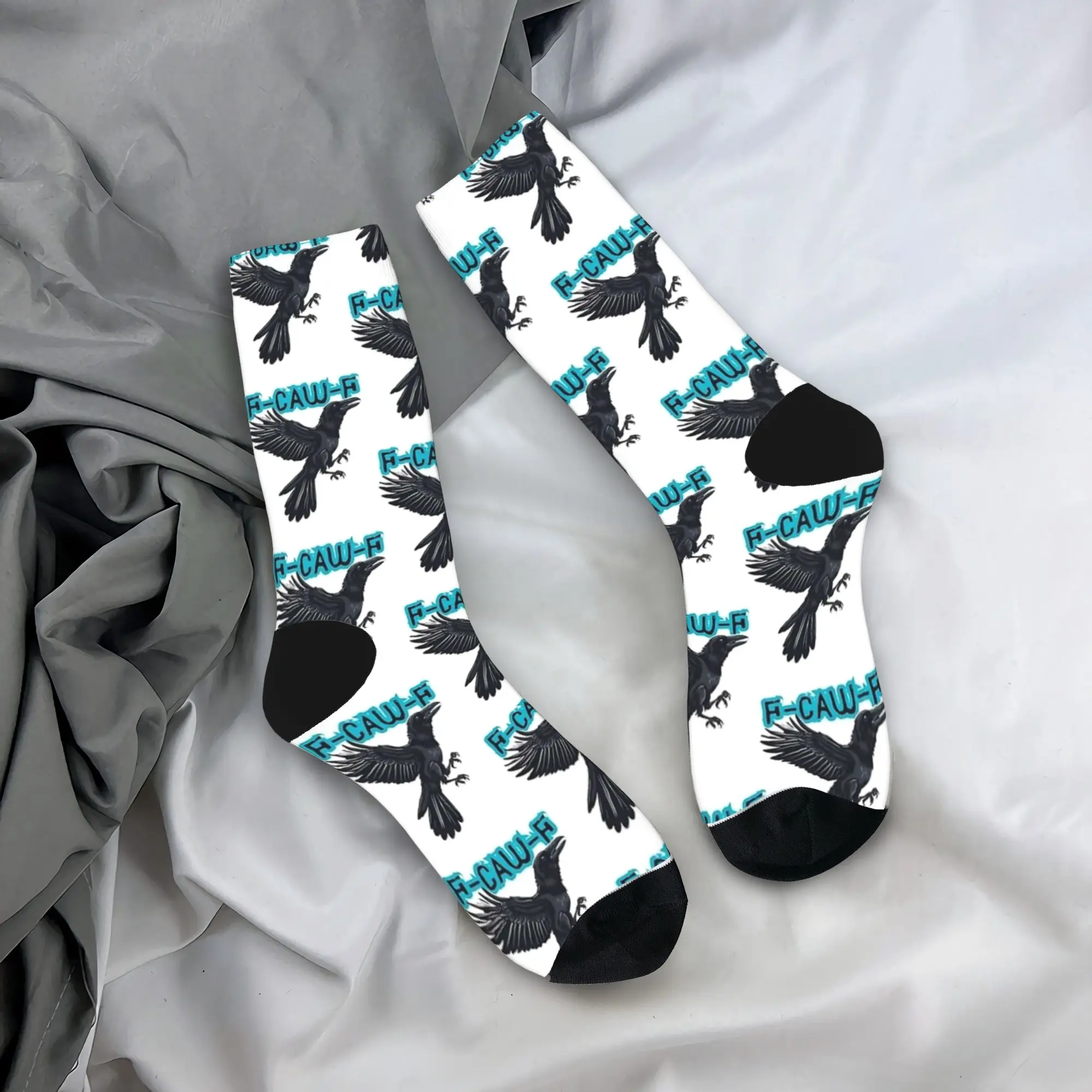 

Забавные носки F-Caw-F с юмором в готическом стиле, модные чулки для взрослых и мужчин, удобные спортивные носки для бега, осенние нескользящие носки