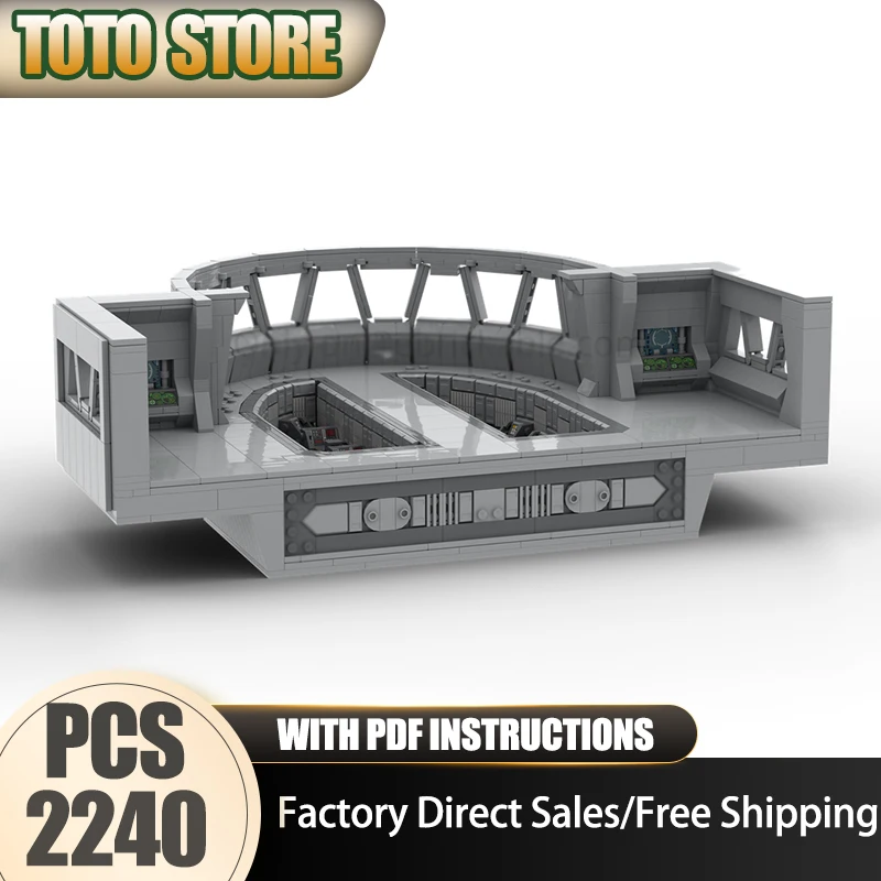 

Модель фильма Moc, строительные кирпичи, модульная модель звездного моста, технология, модульные блоки, Рождественский набор, игрушка «сделай сам», строительный подарок