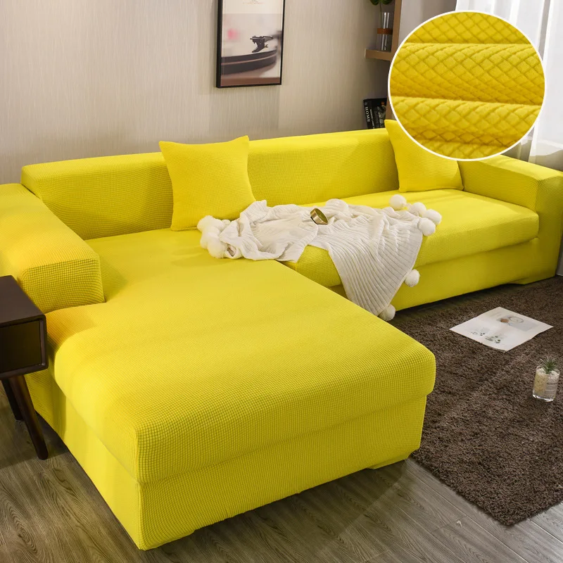 corn kernels sofa cover solid sectional couch slipcovers elastic material sofa covers for living room 1/2/3/4 seater