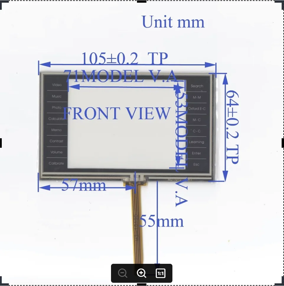 NEW105mm*64mm 4.3inch 4 line For Car DVD touch screen panel  for radio car  this is compatible  TouchSensor FreeShipping