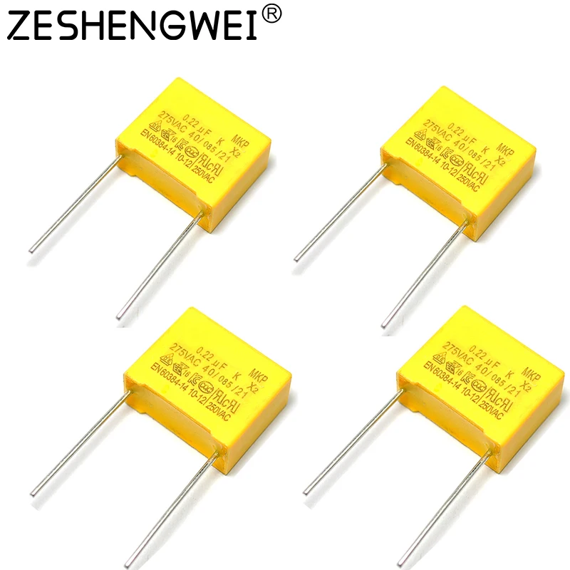 

10pcs 275VAC capacitor X2 series 0.01UF ~ 2.2UF Polypropylene film capacitor New 10nf 100nf 150nf 200nf 680nf 470nf 1UF