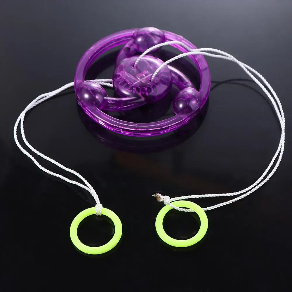 Flywheel Flywheel Gyro Toy Flywheel Flash Toy Induction Pull Wire Flywheel Hand-pull Luminous Rope Luminous Flashing Rope