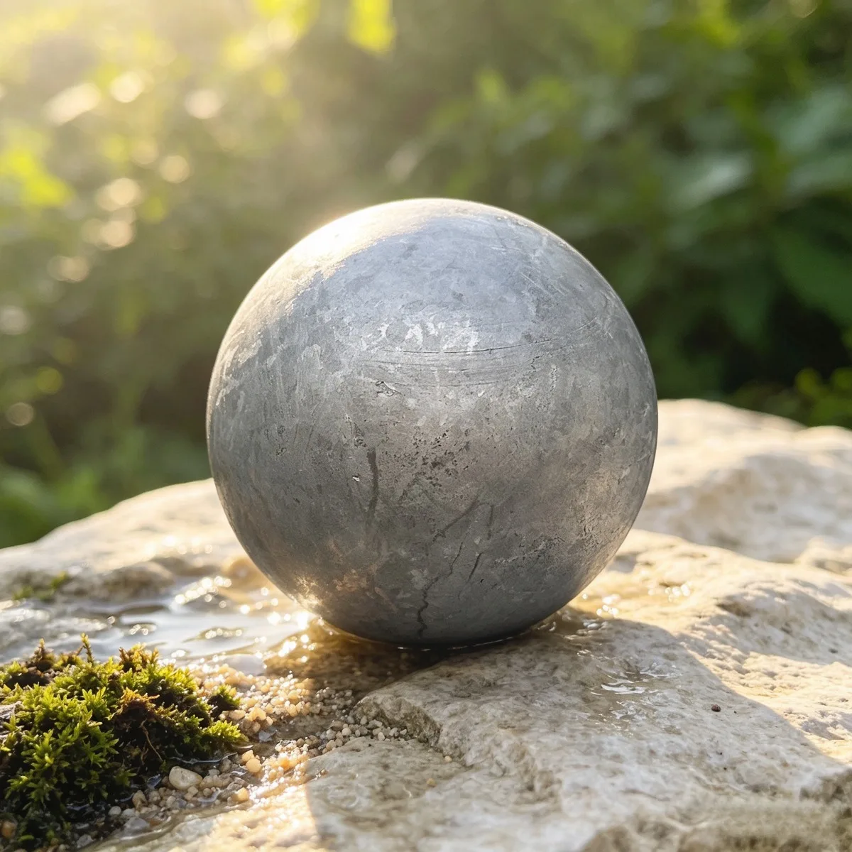 Natural Shungite Sphere Hand Polished Black Stone Ball Reiki Healing Themed Energy Home Desk Decor Gift