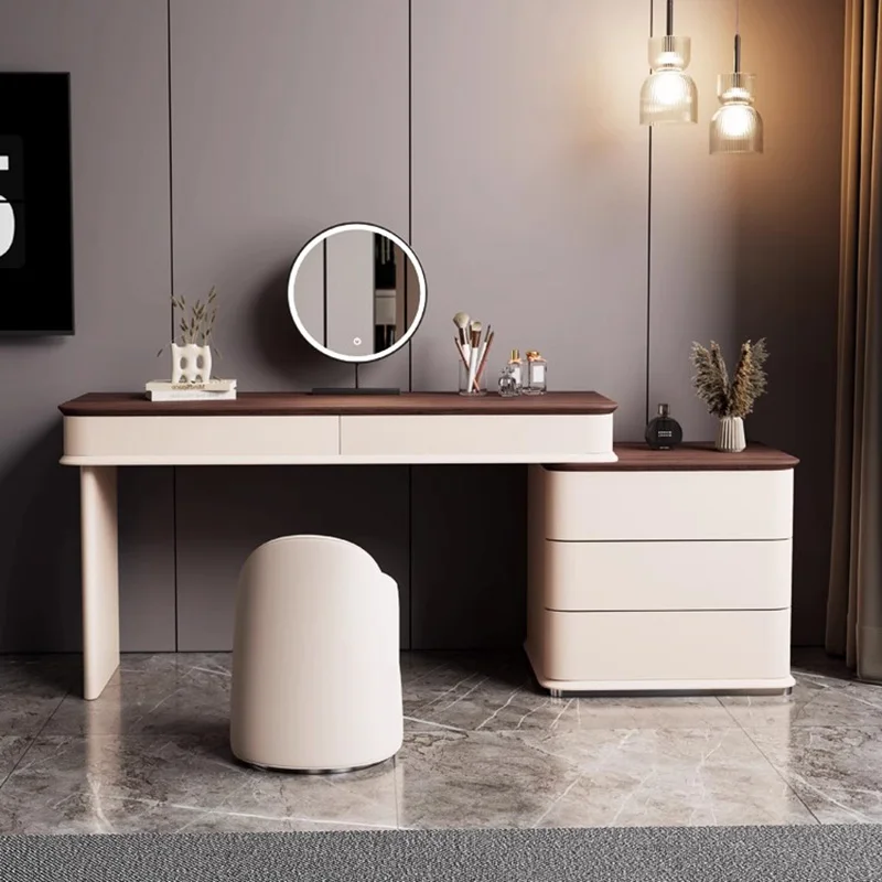Customizable Toeletta per camera da letto grande Cassetti per trucco Portaoggetti Mobile di lusso Tavolo da toeletta moderno