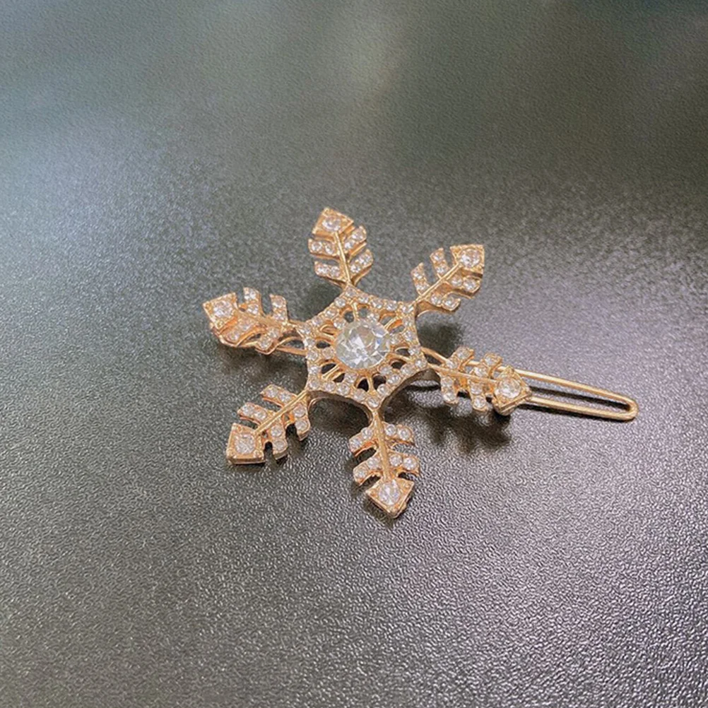 

6Pcs Snowflake Christmas Hair Clips Alloy Hairpins Xmas Hair Accessories Stylish Party Wedding Decoration Snowfalke Hairpins